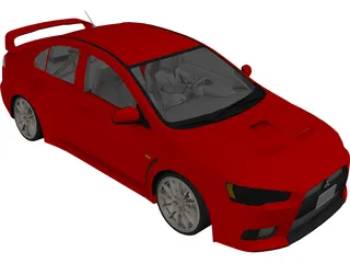 Mitsubishi Lancer Evo X (2008) 3D Model preview