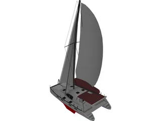 Moorings 4600 Catamaran Sailboat 3D Model preview