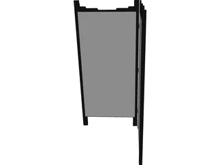 Oriental Screen 3D Model preview