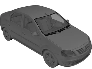 Renault (Dacia) Logan (2008) 3D Model preview