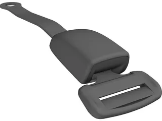 Seat Belt Buckle 3D Model preview