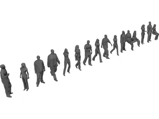 People Collection 3D Model preview