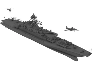 Aircraft Carrier KBNS 3D Model preview