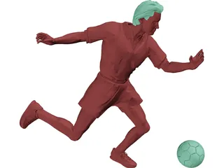 Football Player 3D Model preview