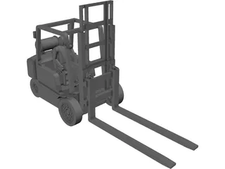 Forklift YALE with Operator 3D Model preview