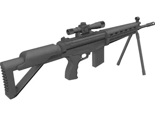 Sniper Rifle 3D Model preview