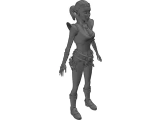 Witch Girl 3D Model preview