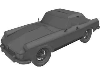 MGB Sports Car 3D Model preview