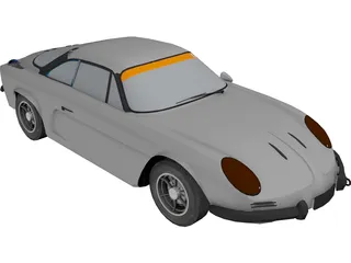Renault Alpine A110 3D Model preview