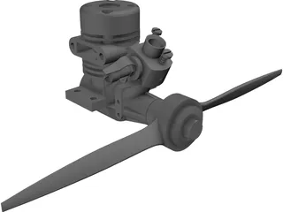 RC Airplane Model Engine 3D Model preview