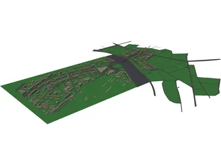 Moscow Square of Europe Near Kiev Railway Station 3D Model preview