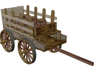 Cart of Barn 3D Model preview