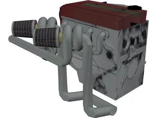 Honda VTEC DOHC Engine 3D Model preview
