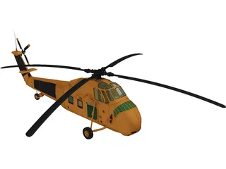 Sikorsky HUS-1 Seahorse 3D Model preview