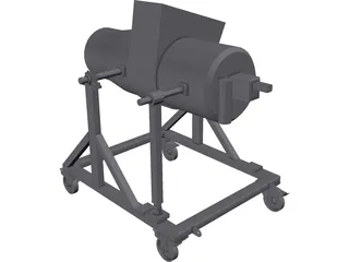 Aircraft APU Stand 3D Model preview