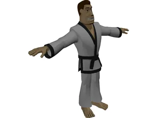 Martial Artist 3D Model preview