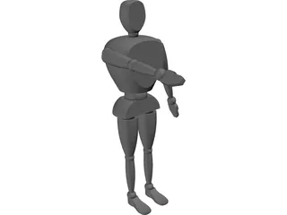 Anthropomorphic Man 3D Model preview
