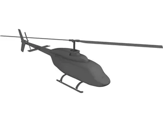 Bell 206B-III JetRanger 3D Model preview