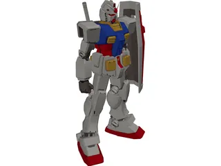 Gundam rx78 3D Model preview