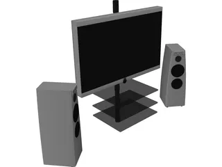 Lowe LED TV with Meridian Speakers 3D Model preview