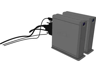 Lacie Hard Drive 3D Model preview