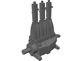 Nitrogen Triplex Pump 3D Model preview