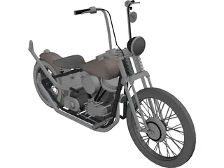 Harley-Davidson Custom 3D Model preview