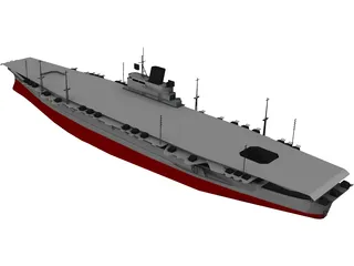 Shinano Aircraft Carrier 3D Model preview