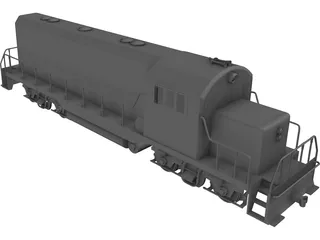 Chinese Train Engine 3D Model preview