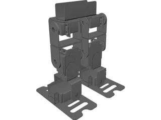 Biped Servo Robot 3D Model preview