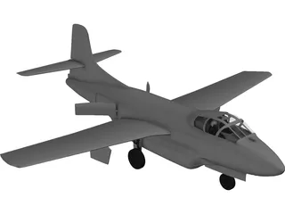 Douglas F3D-2 Skyknight 3D Model preview
