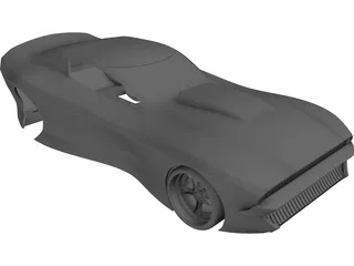 Muscle Car Concept 3D Model preview