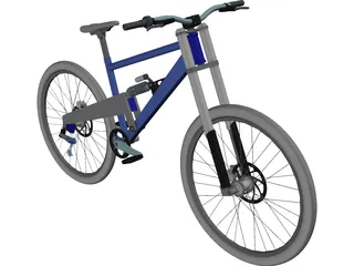 Bicycle Professional Downhill 3D Model preview