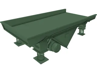 Vibratory Feeder 3D Model preview