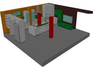 Kitchen 3D Model preview