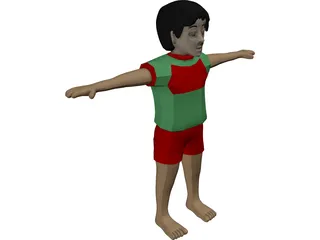Cartoon Boy 3D Model preview