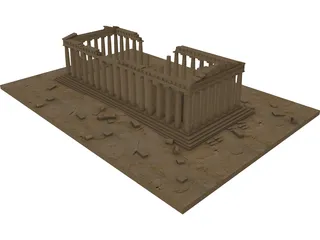 Parthenon Ruins 3D Model preview