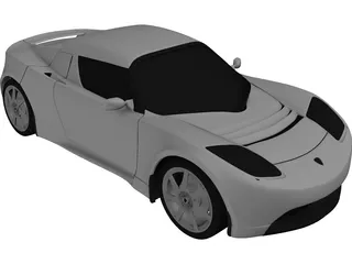 Tesla Roadster 3D Model preview