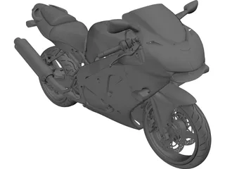 Kawasaki ZX6-R J1 3D Model preview