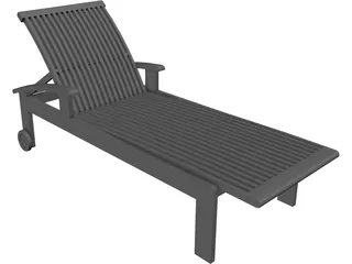 Lawn Chair 3D Model preview
