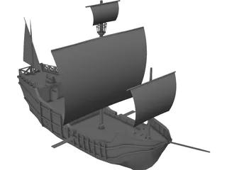 Galleon 3D Model preview