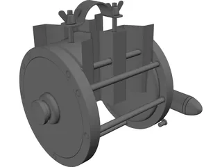 Fishing Reel Pen Senator 6/0 3D Model preview