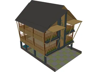 Bamboo Cafe 3D Model preview