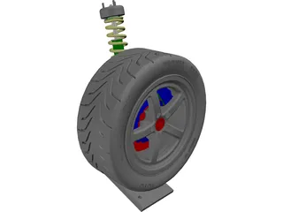 Datsun 240Z Race Suspension 3D Model preview