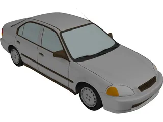 Honda Civic Sedan (1997) 3D Model preview