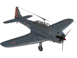 Dauntless Dive Bomber 3D Model preview