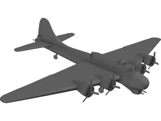 Boeing B-17 Flying Fortress 3D Model preview