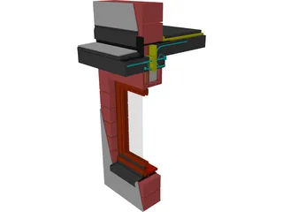 Window in the corner 3D Model preview