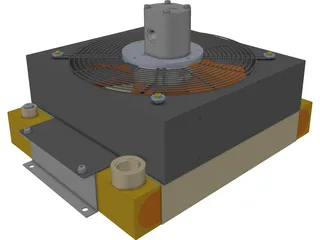 Hydraulic Oil Cooler 3D Model preview