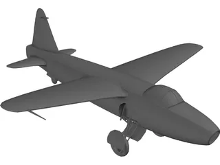 Heinkel He 178 3D Model preview